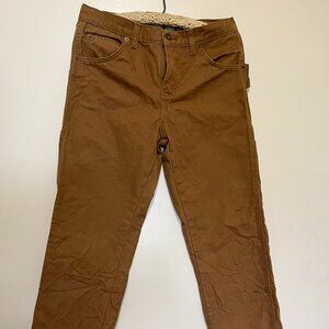Dickies Carpenter Pants Size 18 Kids/Teen Brown Work pants Hammer Loop 7 Pocket